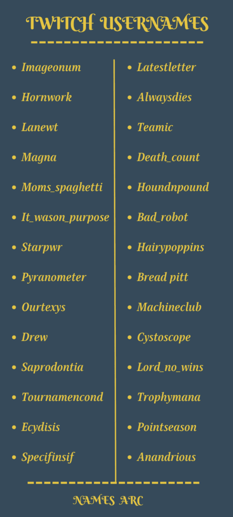 Twitch Names