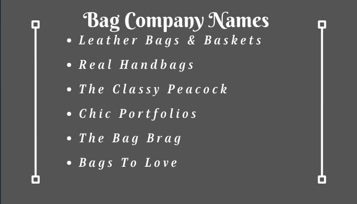 Bag brand names