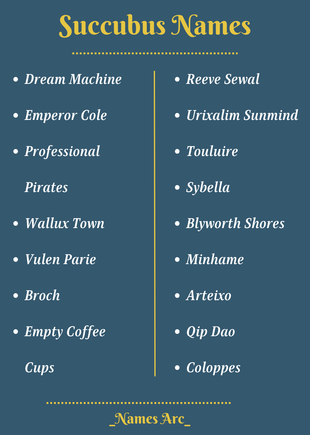 Best Succubus Names