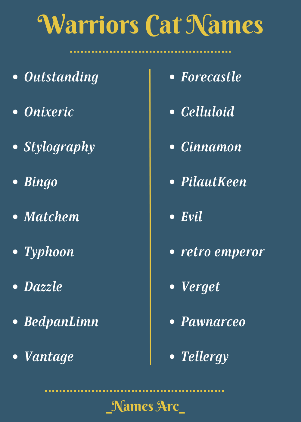 Best Warriors Cat Names