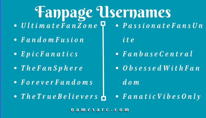 Fanpage Usernames for Instagram
