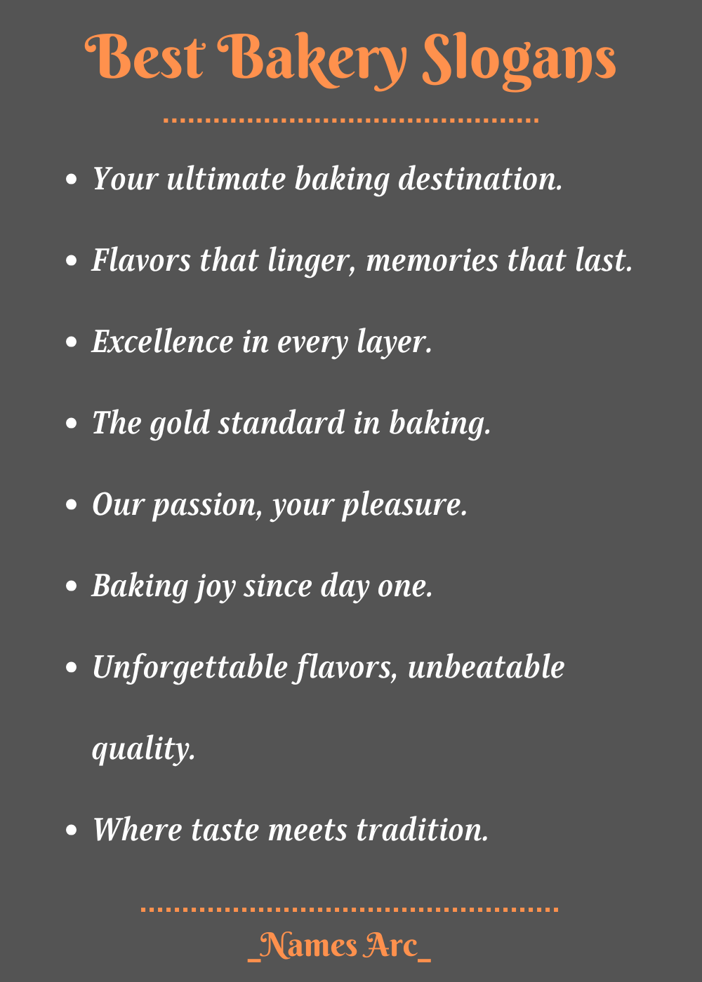 Best Bakery Slogans