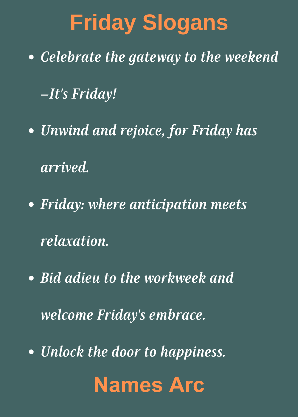 Best Friday Slogans