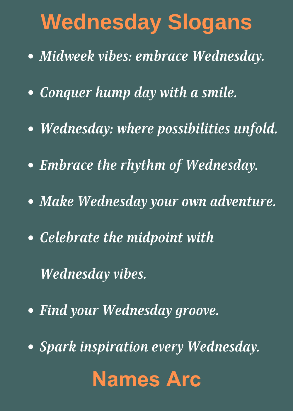 Best Wednesday Slogans