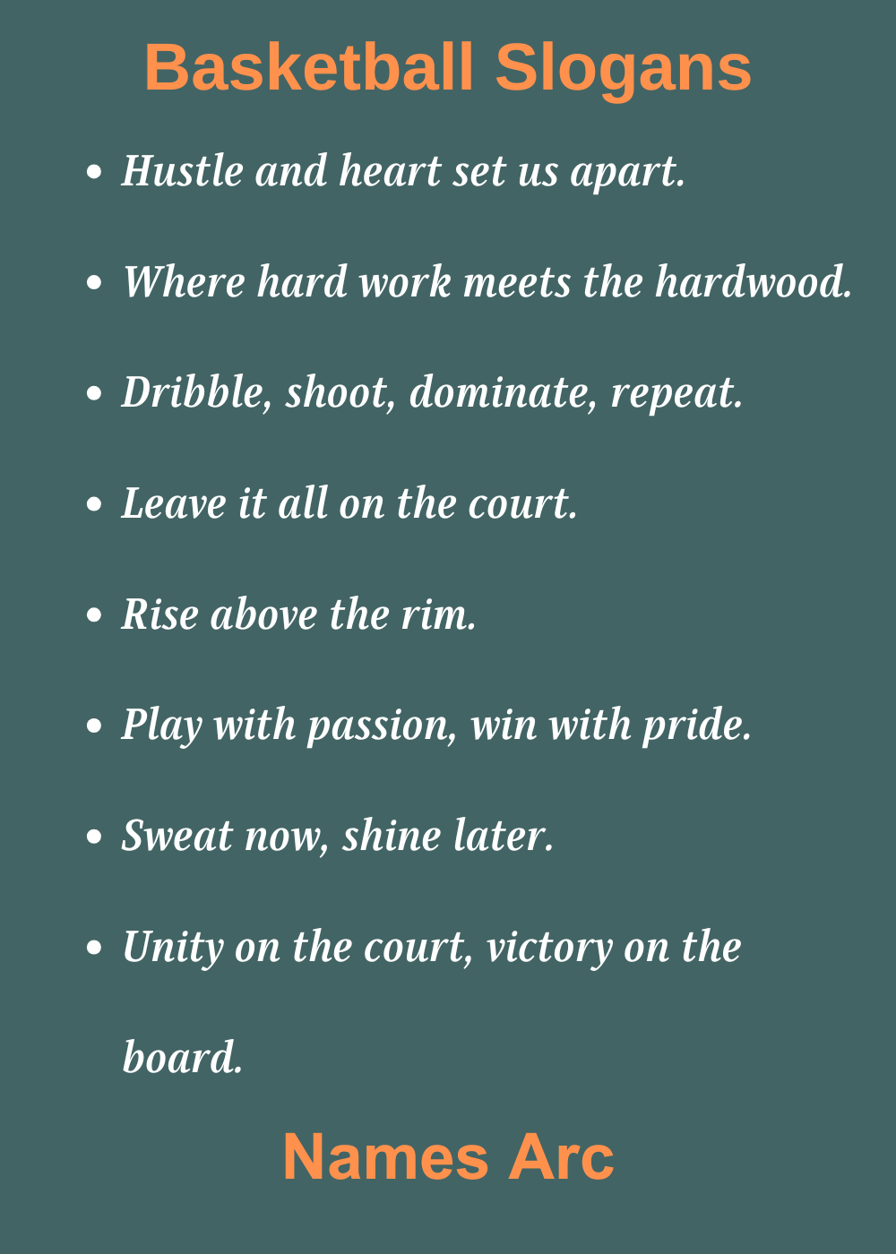Cool Basketball Slogans